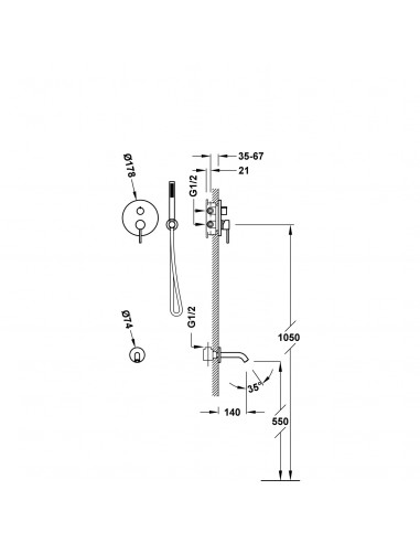 Zestaw baterii jednouchwytowej...
