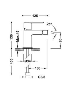 Bateria bidetowa TRES -... 2