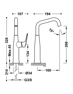 Bateria umywalkowa wysoka... 2