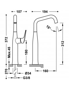 Bateria umywalkowa wysoka... 2