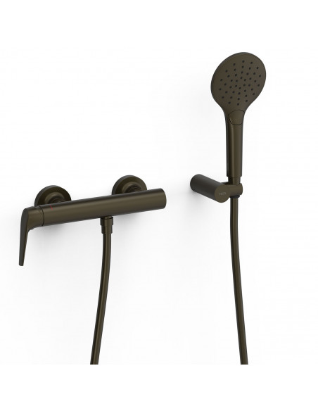 Bateria jednouchwytowa natryskowa ścienna TRES - FUJI 28116701KMB