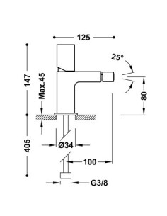 Bateria bidetowa TRES -... 2
