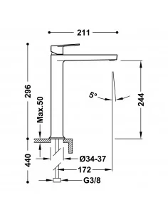 Bateria umywalkowa wysoka... 2