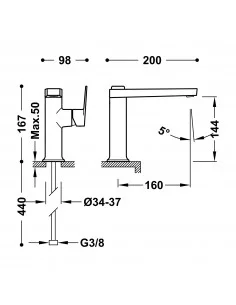 Bateria umywalkowa z boczną... 2