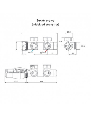 Zestaw termostatyczny Vision All In One Vario Term AVIGS0219CFK/P(PEX) trójosiowy biały strukturalny prawy - zdjęcie 3