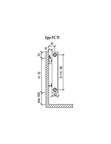 Grzejnik Purmo Plan Compact FC11 600x700