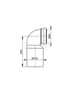 Alcaplast Kolano odpływu komplet 90/110 do A100 M906 2