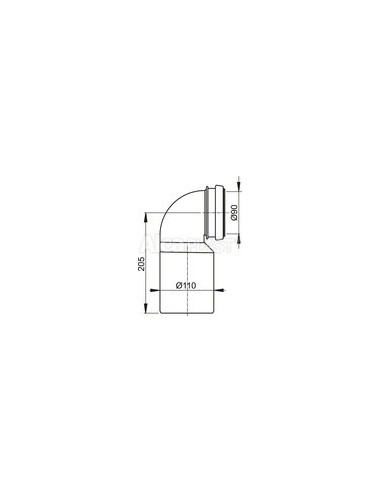 Alcaplast Kolano odpływu komplet 90/110 do A100 M906