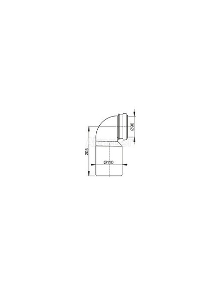 Alcaplast Kolano odpływu komplet 90/110 do A100 M906