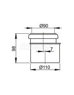 Alcaplast Redukcja komplet 90/110 M907 2
