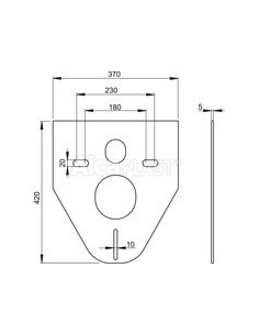 Alcaplast Podkładka pod muszlę wiszącą i bidet M91 2