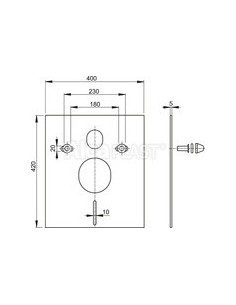 Alcaplast Podkładka pod muszlę wiszącą i bidet z dodatkami (chrom) M930CR 2