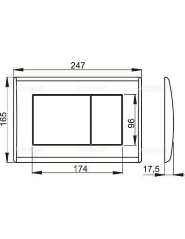 Alcaplast Przycisk sterujący do systemów podtynkowych (Chrom-mat) M172