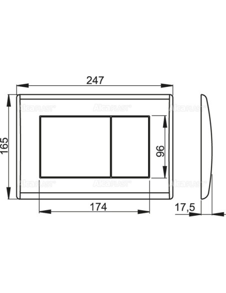 Alcaplast Przycisk sterujący do systemów podtynkowych (Złoty) M175