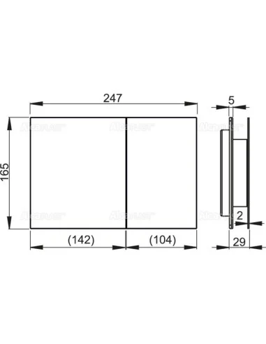 Alcaplast Przycisk sterujący do systemów podtynkowych, metal-mat AIR