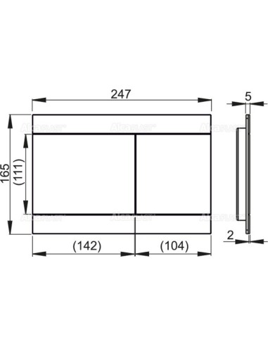 Alcaplast Przycisk sterujący do systemów podtynkowych, metal-mat  FUN