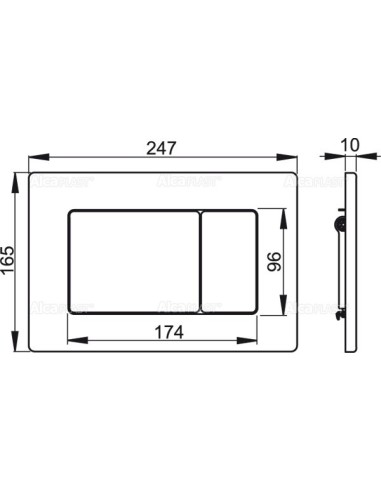 Alcaplast Przycisk sterujący do systemów podtynkowych – ANTIVANDAL M279