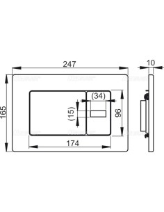 Alcaplast Przycisk sterujący do systemów podtynkowych sterowany sensorem – ANTIVANDAL M279S 2