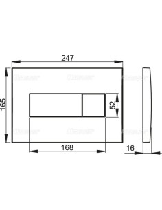 Alcaplast Przycisk sterujący do systemów podtynkowych sterowany sensorem biały M370S 2