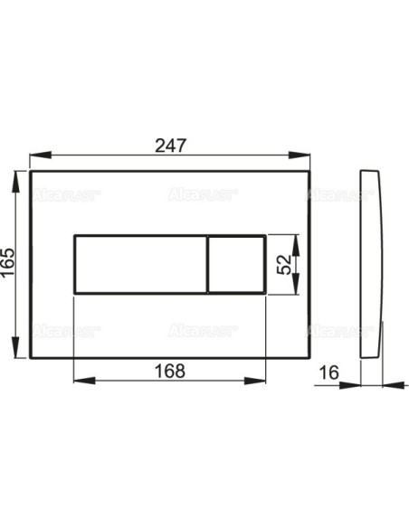 Alcaplast Przycisk sterujący do systemów podtynkowych sterowany sensorem biały M370S