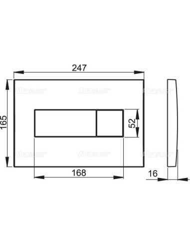 Alcaplast Przycisk sterujący do systemów podtynkowych sterowany sensorem chrom-połysk  M371S