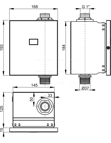 Alcaplast Automatyczny zawór do WC, metal, 6 V (zasilanie z baterii) ASP3KB