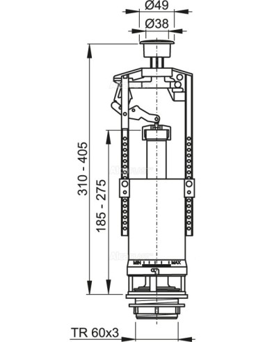 Alcaplast Zawór spustowy oszczędny ze stopem  A2000