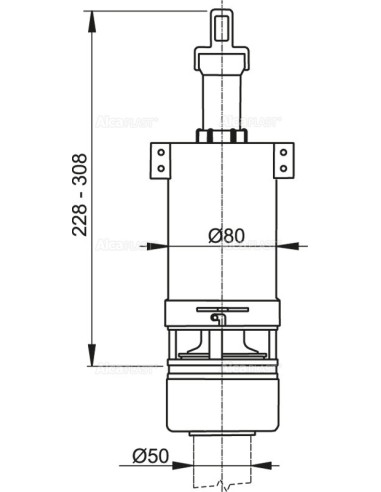 Alcaplast Zawór spustowy do dolnopłuka A02