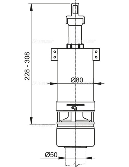 Alcaplast Zawór spustowy do dolnopłuka A02
