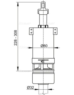 Alcaplast Zawór spustowy do górnopłuka A03 2