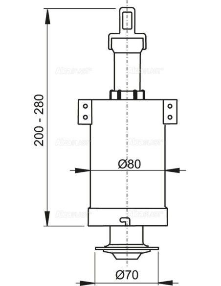 Alcaplast Zawór spustowy do górnopłuka A03A
