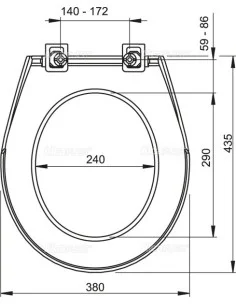 Alcaplast zawias do deski A60 Antibakterial P09 2