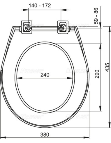 Alcaplast zawias do deski A60 Antibakterial P09