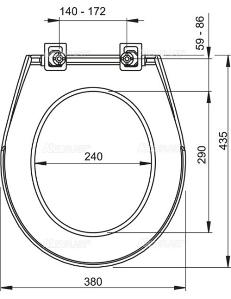 Alcaplast zawias do deski A60 Antibakterial P09