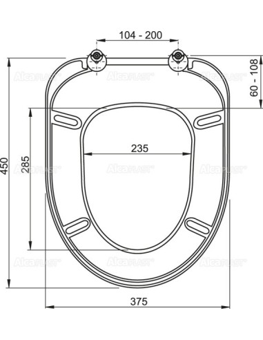 Alcaplast Deska sedesowa Duroplast – uniwersalna A62