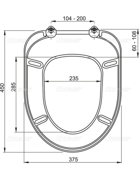Alcaplast Deska sedesowa Duroplast – uniwersalna A62