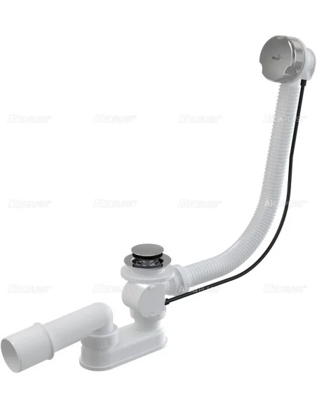 Alcaplast Syfon wannowy z korkiem automat chromowany (długośc 80 cm) A51CR