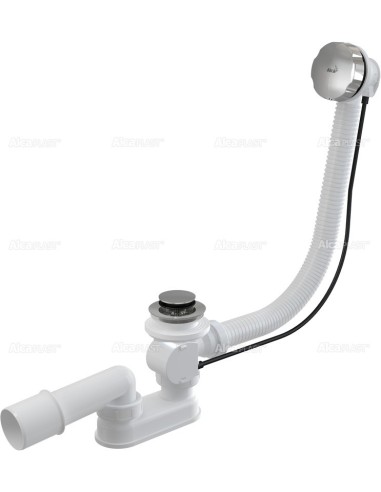 Alcaplast Syfon wannowy z korkiem automat metal (długośc 100 cm) A55K 100