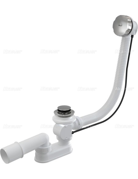 Alcaplast Syfon wannowy z korkiem automat metal (długośc 100 cm) A55K 100