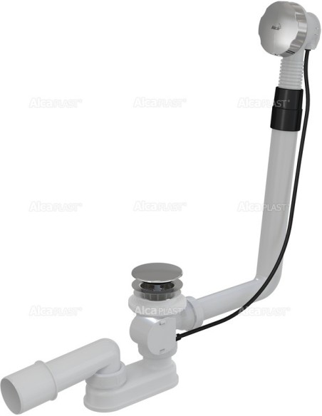 Alcaplast Syfon wannowy z korkiem automat metal (długośc 80 cm) A550KM 80