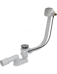 Alcaplast Syfon wannowy automatyczny z napełnianiem przelewem do wanien grubościennych (długośc 80 cm) A565KM1 80