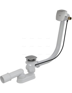 Alcaplast Syfon wannowy click-clack z napełnianiem przelewem metal-chrom  A508KM