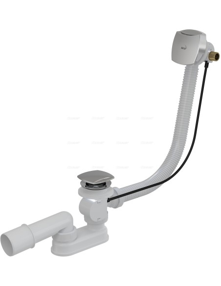 Alcaplast Syfon wannowy click-clack z napełnianiem przelewem metal-chrom  A508KM