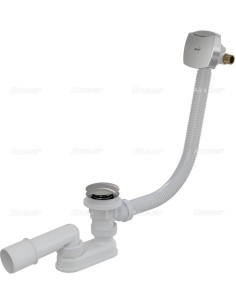 Alcaplast Syfon wannowy click-clack z napełnianiem przelewem do wanien grubościennych metal-chrom (długośc 120 cm) A509KM 120