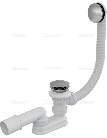 Alcaplast Syfon wannowy z korkiem click/clack metal A504KM