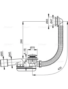 Alcaplast Syfon brodzikowy click/clack A506KM 2