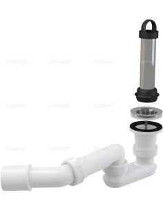 Alcaplast Syfon brodzikowy z częścia syfonową i kolankiem redukcyjnym A462 Ø50