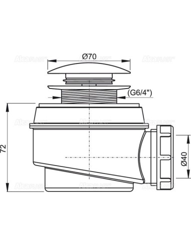 Alcaplast Syfon brodzikowy click/clack A465 Ø50