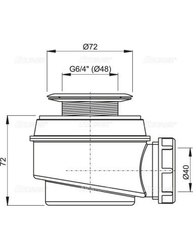 Alcaplast Syfon brodzikowy z metalowym sitkiem A46 Ø50