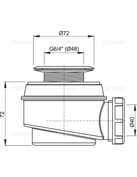 Alcaplast Syfon brodzikowy z metalowym sitkiem A46 Ø50